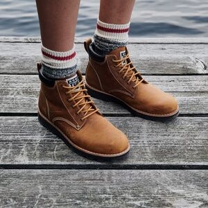 Roots Tuff Leather Boots Tan/Brown 7.5